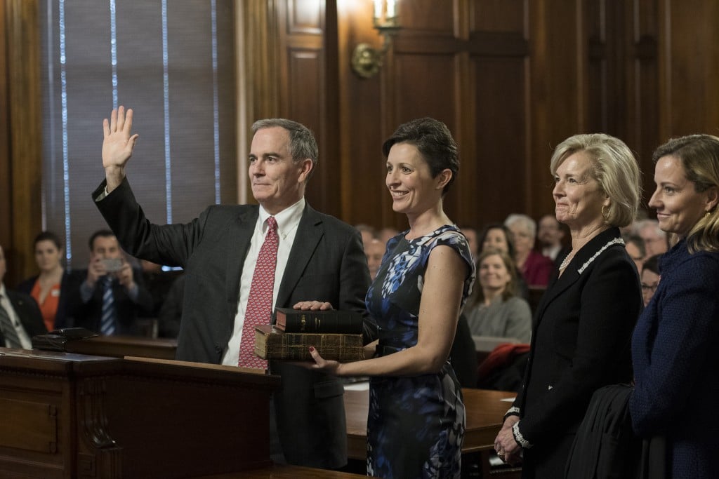 Justice Laurence VanMeter sworn in as justice on Kentucky Supreme Court 2-7-17.  Photo courtesy of Kentucky Creative Services