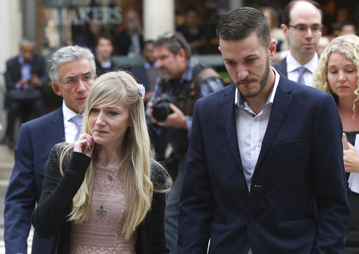The parents Charlie Gard  the critically ill infant Chris Gard and Connie Yates arrive at the Royal Courts of Justice in London ahead of the latest High Court hearing in London Monday July 24
