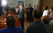 Virginia Gov. Terry McAuliffe addresses a news conference concerning the white nationalist rally and violence in Charlottesville