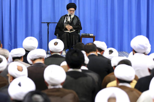 In this picture released by an official website of the office of the Iranian supreme leader