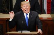 President Donald Trump delivers his State of the Union address to a joint session of Congress on Capitol Hill in Washington