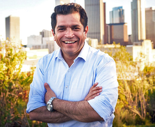 FILE - This undated file photo provided by the Jimmy Gomez For Congress campaign shows California state Assemblyman Jimmy Gomez in Los Angeles. Two Democrats