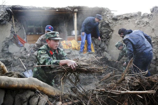 In this photo released by Xinhua News Agency