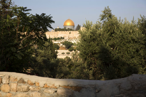 The Dome of the Rock Mosque in the Al Aqsa Mosque compound is seen in Jerusalem's Old City