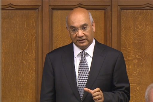 British Labour Party Member of Parliament  Keith Vaz  speaks in the House of Commons