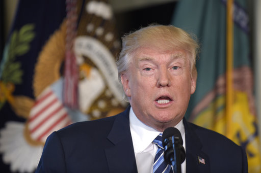 President Donald Trump speaks at the Treasury Department in Washington