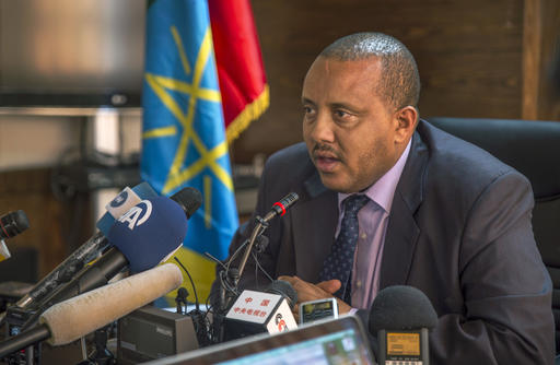 Ethiopia's Communication Affairs Minister Getachew Reda speaks to media about the current unrest in the country