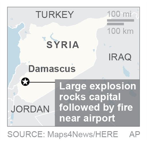Map locates Damascus
