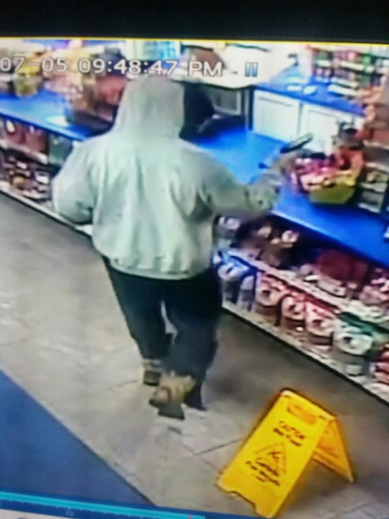 State Police release security camera image of armed robber in gas station in McCreary County in Stearns community 7-5-17
