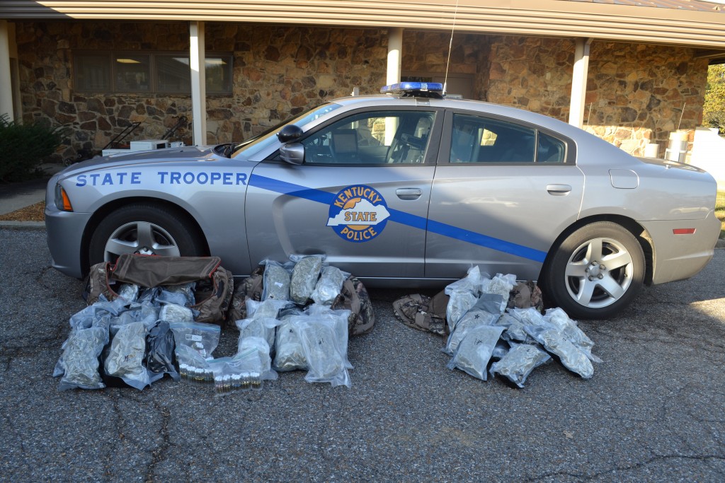 53-pounds of marijuana confiscated during traffic stop on I-24 in Lyon County 10-24-16 by State Police