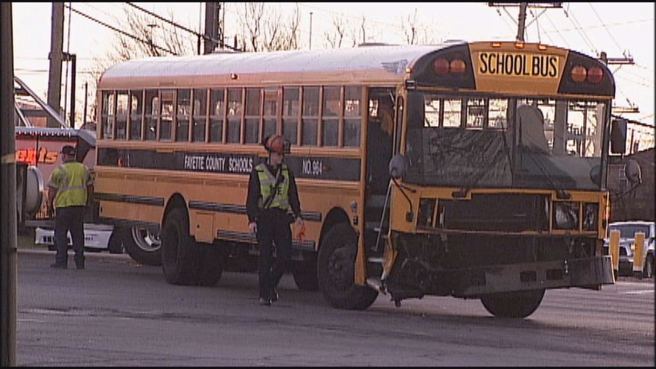LFD: 2 sent to hospital after crash involving school bus - WTVQ