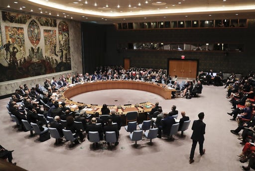 Members of the Security Council meet to address the situation in Syria