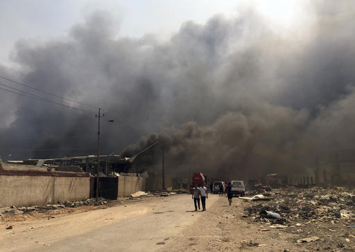 Smoke rises after explosions eastern Baghdad