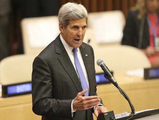 United States Secretary of State John Kerry speaks during the Summit for Refugees and Migrants at U.N. headquarters