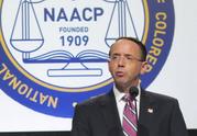 Deputy Attorney General Rod Rosenstein speaks at the NAACPs national convention Tuesday