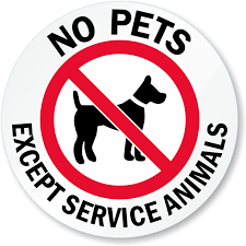 Service Animal Sign