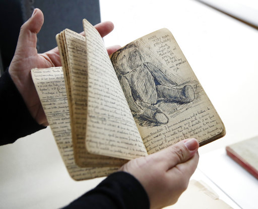 A page of Joseph Stripounsky's diary with a sketch showing "Master Teddy Bear