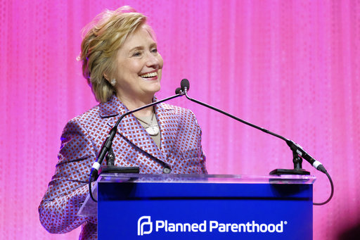 Honoree former Secretary of State Hillary Clinton speaks at the Planned Parenthood 100th Anniversary Gala on Tuesday