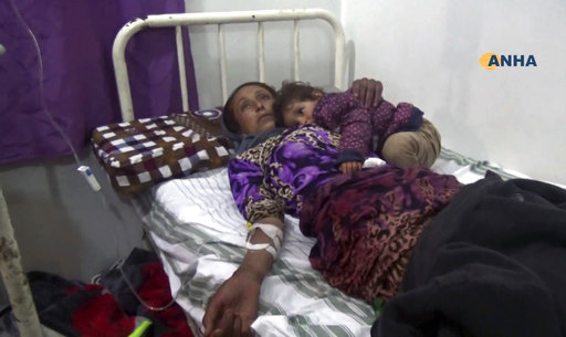 This frame grab from video provided by the Hawar News Agency