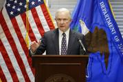 Attorney General Jeff Sessions speaks to federal