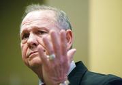 Former Alabama Chief Justice and U.S. Senate candidate Roy Moore speaks at the Vestavia Hills Public library