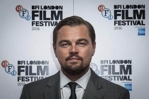 Actor Leonardo DiCaprio poses for photographers during a photo call to promote the film 'Before the Flood'