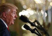 President Donald Trump speaks during a joint news conference with Finnish President Sauli Niinisto