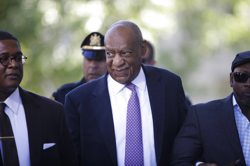 Bill Cosby arrives for his sexual assault trial at the Montgomery County Courthouse in Norristown