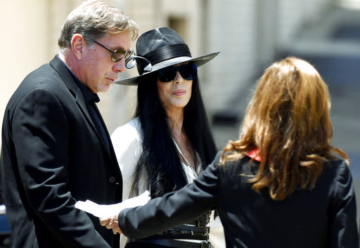 Cher arrives at Snow's Memorial Chapel for the funeral of music legend Gregg Allman Saturday