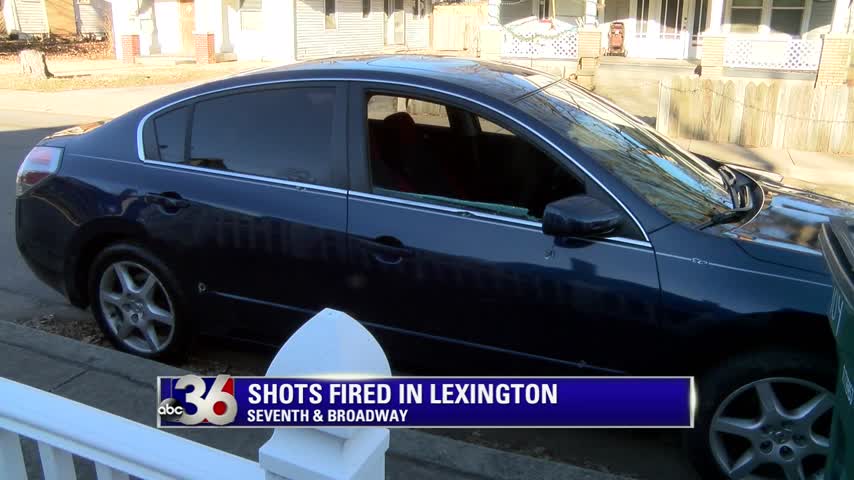 Car riddled with bullet holes and window shot out found on Twelfth Street in Lexington after shootout between people in two cars at Seventh and North Broadway 12-27-17