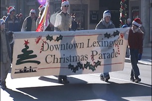 Santa Claus at Lexington Christmas Parade on Main Street 12-1-15