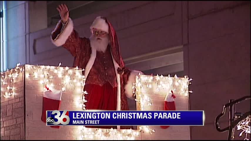 Santa Claus at annual Christmas Parade in downtown Lexington 12-6-16