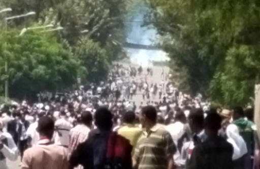 In this image from video