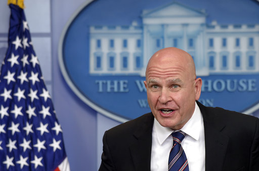 National Security Adviser H.R. McMaster speaks during a briefing at the White House in Washington