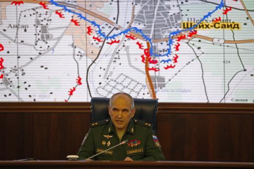 Lt. Gen. Sergei Rudskoi of the Russian military's General Staff speaks