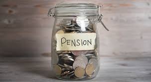 Pension money in jar