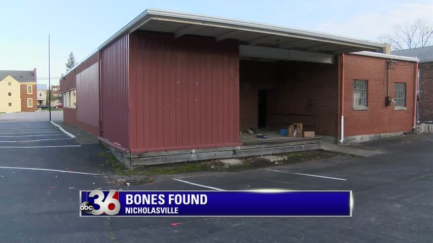 Bones found behind building on First Street in Nicholasville 3-16-18