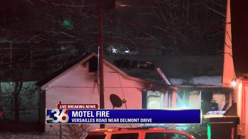 Day's Motel on Versailles Road in Lexington catches fire 3-21-18.  No injuries.