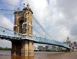 John A. Roebling Bridge in Covington