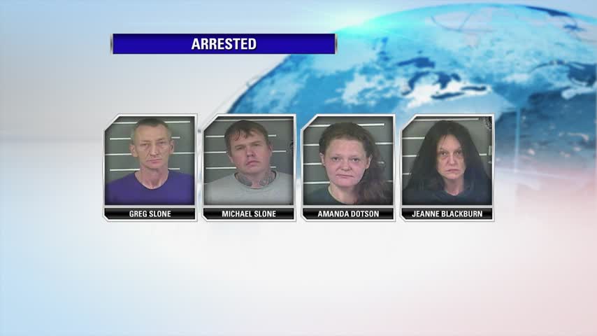 Four people arrested 3-16-18 and charged in connection to shooting death of Pikeville Police Officer Scotty Hamilton.  Greg Slone