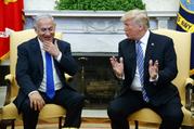 President Donald Trump meets with Israeli Prime Minister Benjamin Netanyahu in the Oval Office of the White House