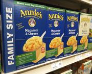 Boxes of Annie's Macaroni & Cheese are shown on the shelf at a supermarket in Edina