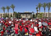 Teachers rally outside the Capitol