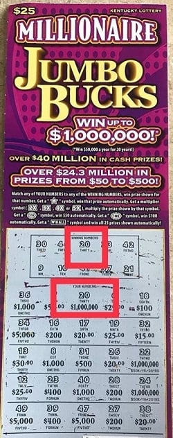 $1 million scratch off ticket sold in Winchester.
