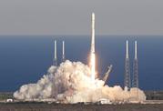 A SpaceX Falcon 9 rocket transporting the Tess satellite lifts off from launch complex 40 at the Cape Canaveral Air Force Station in Cape Canaveral