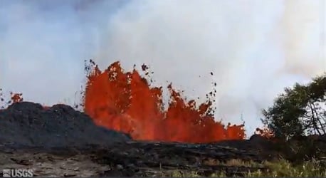 Kileaua volcano in Hawaii.