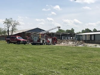 Fire at Ole Red Barn Mall in Winchester.