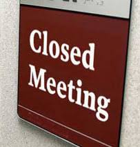 Closed Meeting sign (generic)
