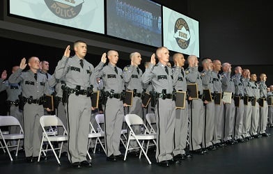 Kentucky State Police Academy presented diplomas to 42 new troopers in Frankfort.