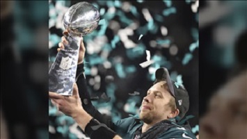 Philadelphia Eagles quarterback Nick Foles after winning the Super Bowl.